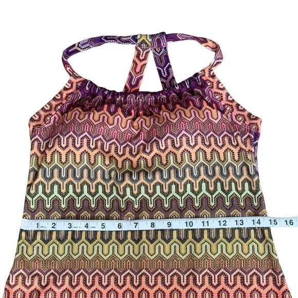 Prana Quinn Ibiza Raspberry Rainbow Halter Strap Athleisure Dress SMALL - Picture 13 of 15